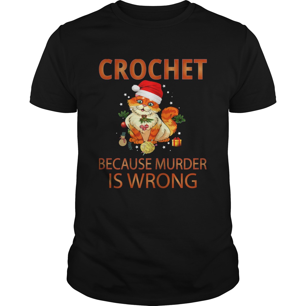 Cat Crochet shirt because murder is wrong Crochet shirt Cat Crochet shirt because murder is wrong Crochet shirt