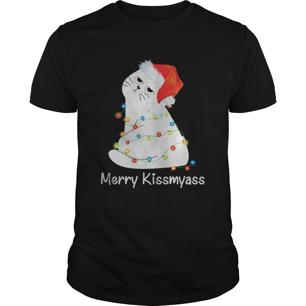 Cat Merry Kissmyass Christmas Light shirt Cat Merry Kissmyass Christmas Light shirt
