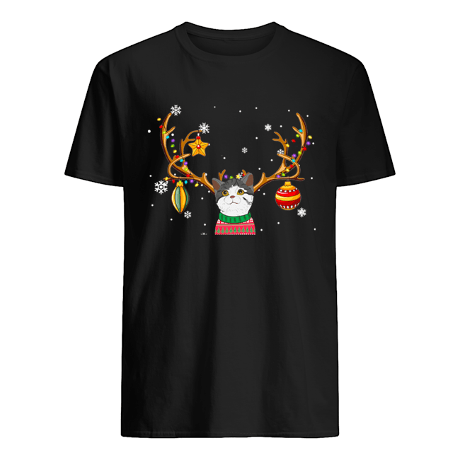 Cat Reindeer Christmas Holiday Funny T-Shirt Cat Reindeer Christmas Holiday Funny T-Shirt
