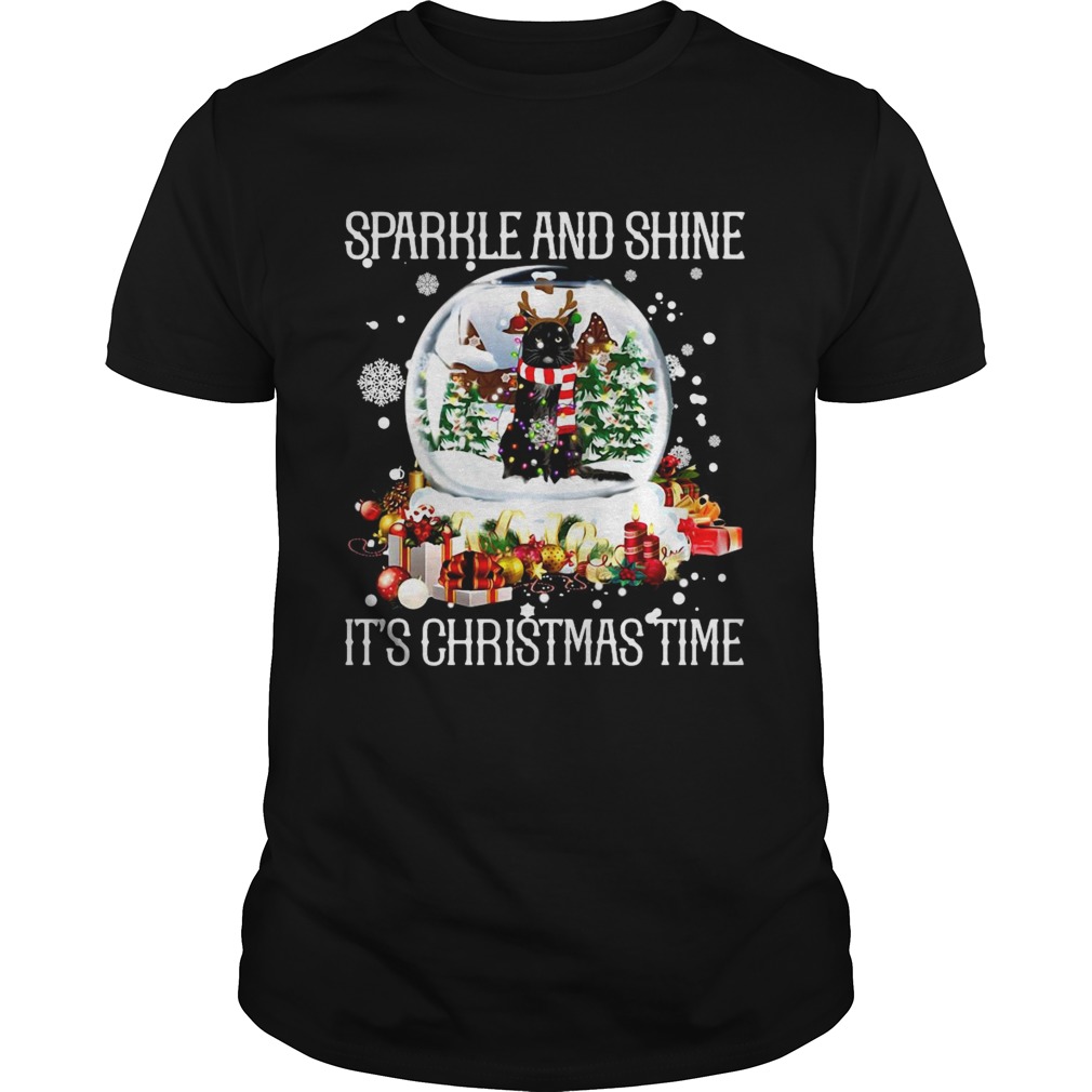 Cat Sparkle And Shine Its Christmas Time shirt Cat Sparkle And Shine Its Christmas Time shirt