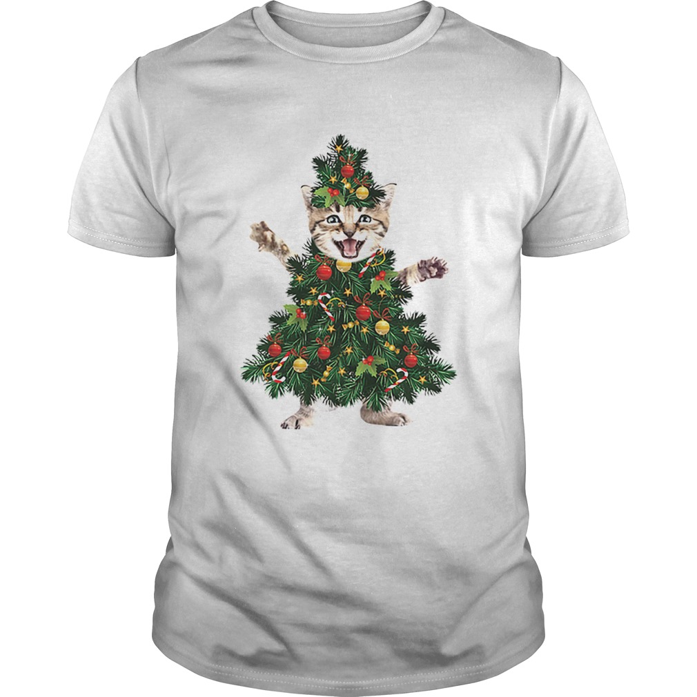 Cat pine Christmas tree shirt Cat pine Christmas tree shirt