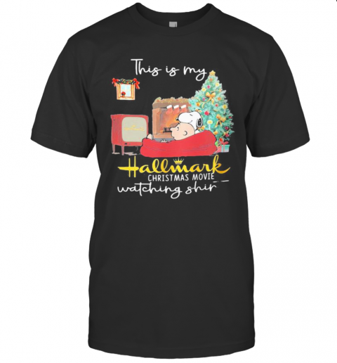 Charlie Brown And Snoopy This Is My Hallmark Christmas Movies Watching T-Shirt Charlie Brown And Snoopy This Is My Hallmark Christmas Movies Watching T-Shirt