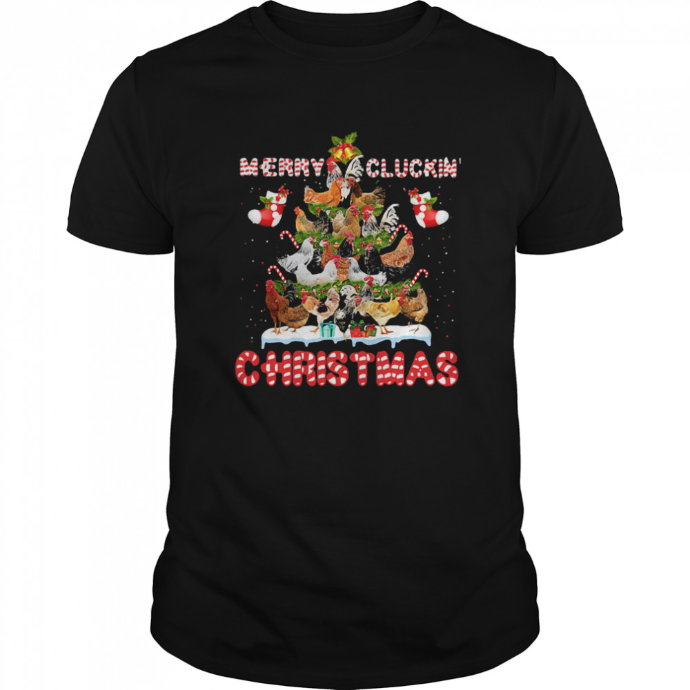 Chicken merry cluckin christmas tree shirt Chicken merry cluckin christmas tree shirt