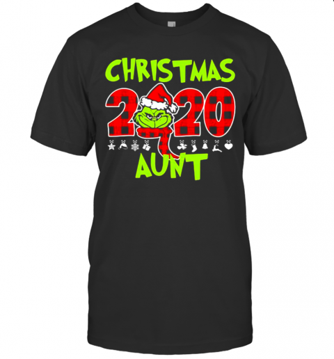 Christmas 2020 Aunt Grinch Hat Santa Claus Merry Xmas T-Shirt Christmas 2020 Aunt Grinch Hat Santa Claus Merry Xmas T-Shirt