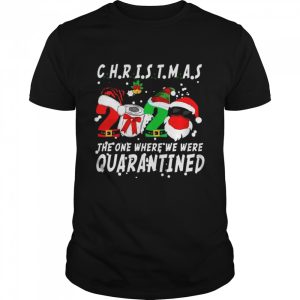 Christmas 2020 The One Where We Were Quarantined Santa Mask shirt