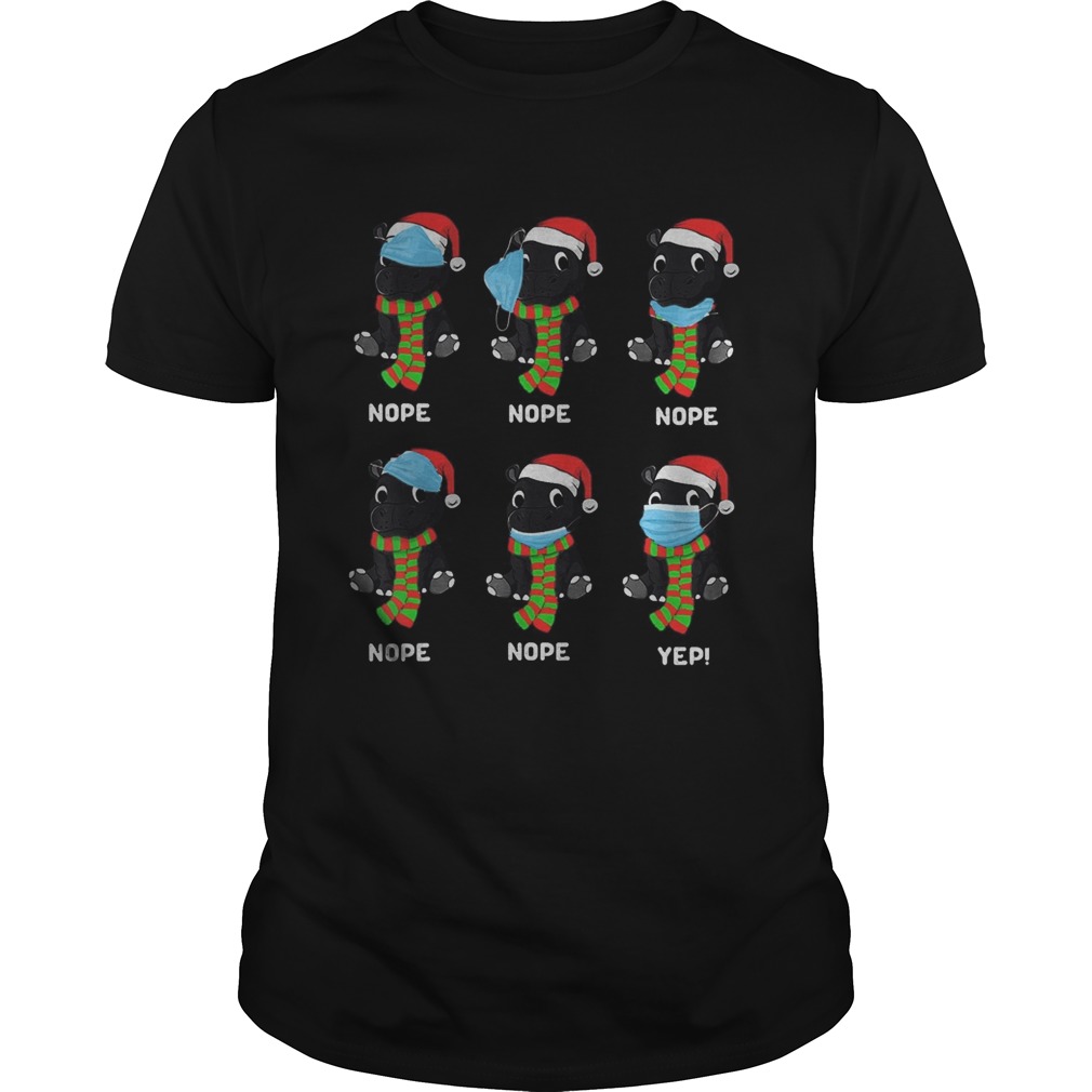 Christmas 2020 hippopotamus wearing mask wrong funny pajama shirt Christmas 2020 hippopotamus wearing mask wrong funny pajama shirt
