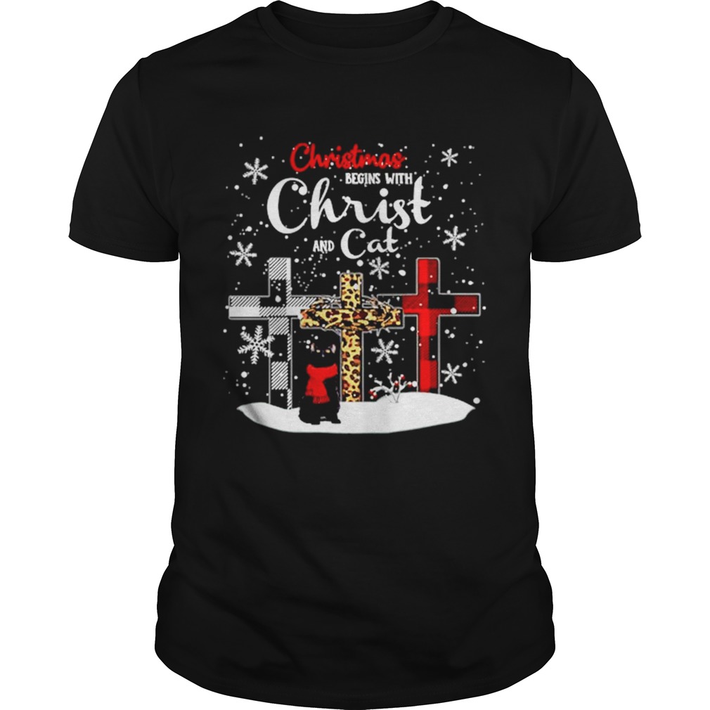 Christmas Begins With Christ And Cat shirt Christmas Begins With Christ And Cat shirt