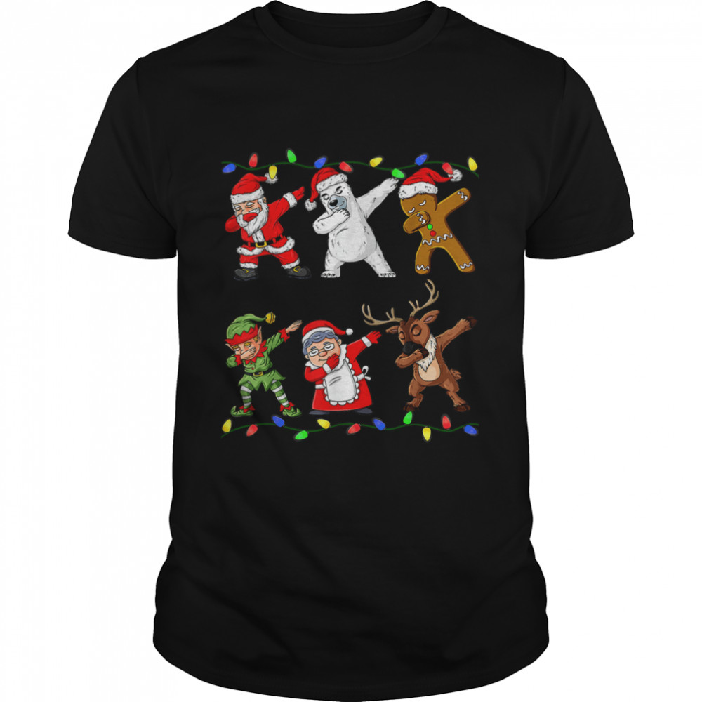 Christmas Dabbing Santa Elf And Friends Boys Kids Dab Xmas shirt Christmas Dabbing Santa Elf And Friends Boys Kids Dab Xmas shirt