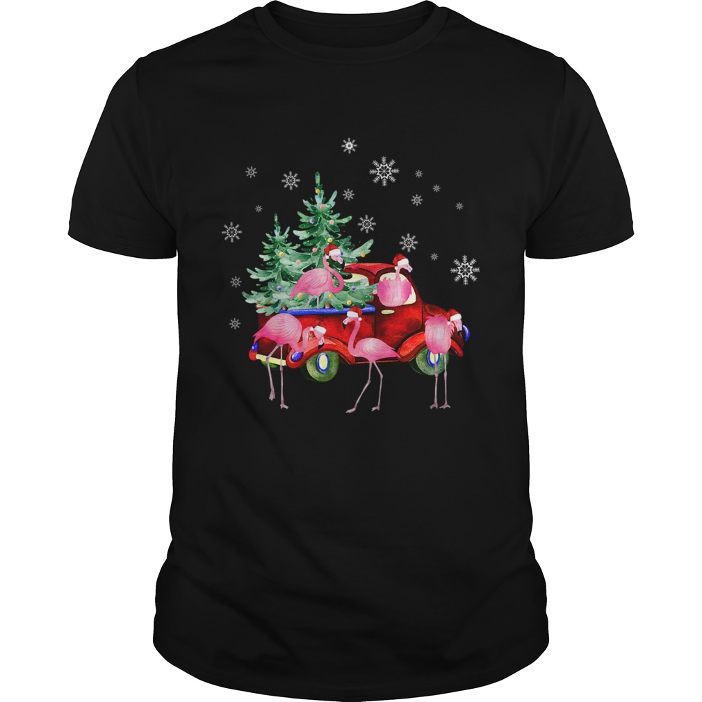 Christmas Flamingo Truck Funny Flamingo Santa Tree Xmas Gift shirt Christmas Flamingo Truck Funny Flamingo Santa Tree Xmas Gift shirt
