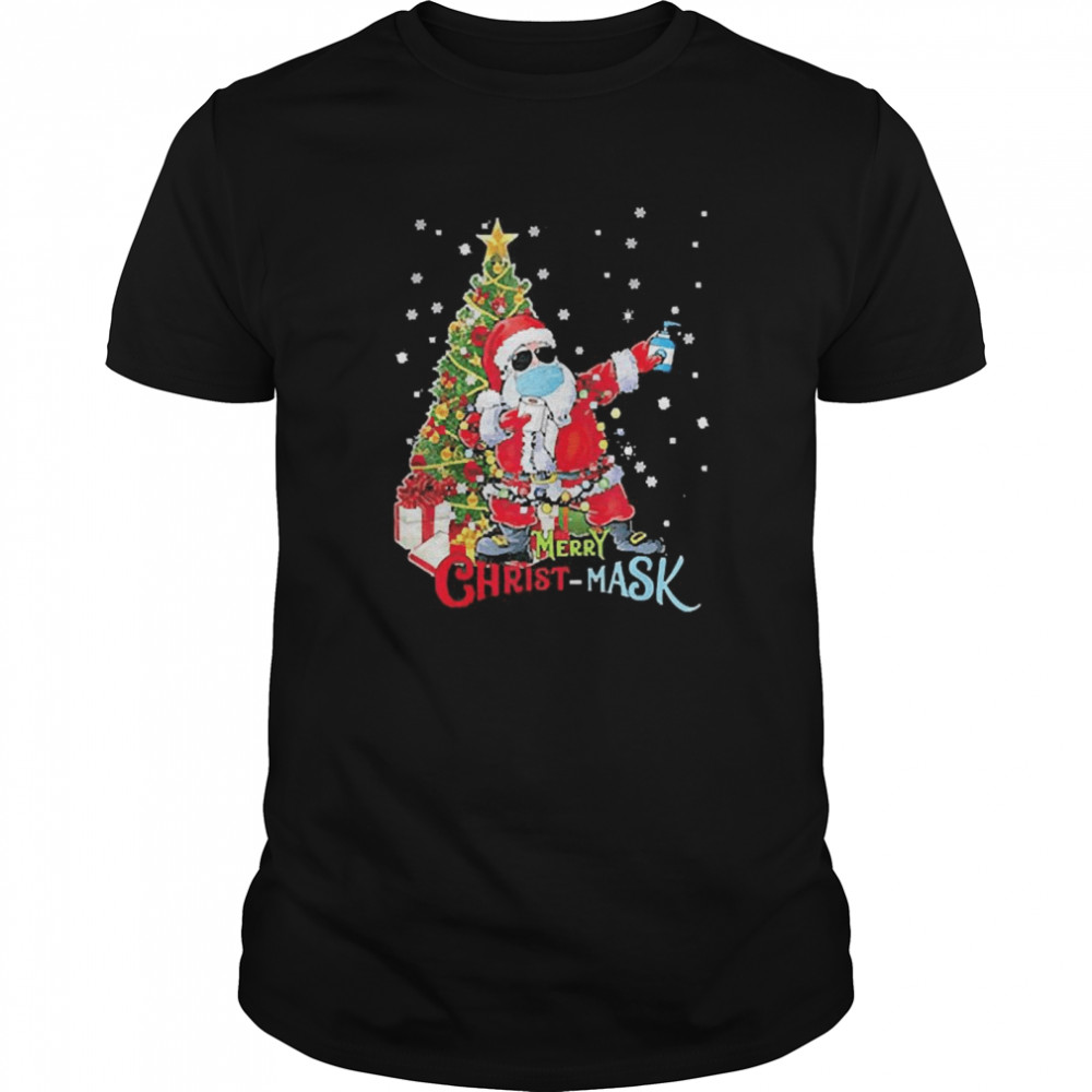 Christmas Santa Dabbing Wearing Mask shirt Christmas Santa Dabbing Wearing Mask shirt