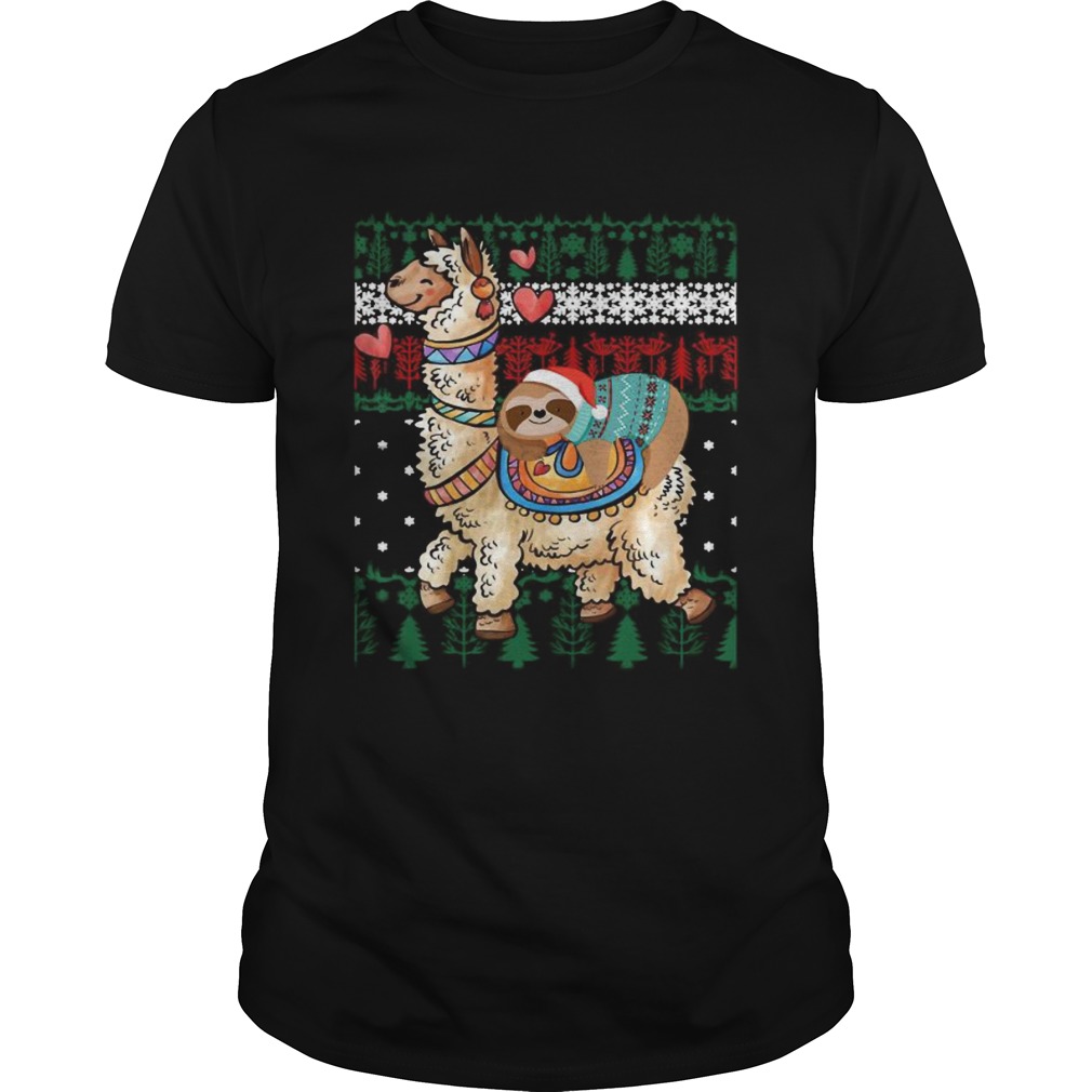 Christmas Santa Sloth And Llama Christmas shirt Christmas Santa Sloth And Llama Christmas shirt