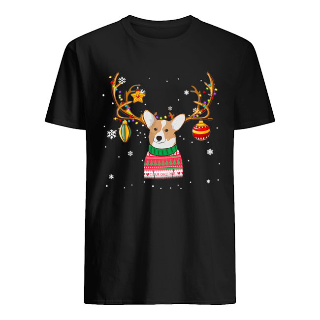 Corgi Reindeer Christmas Holiday Funny T-Shirt Corgi Reindeer Christmas Holiday Funny T-Shirt