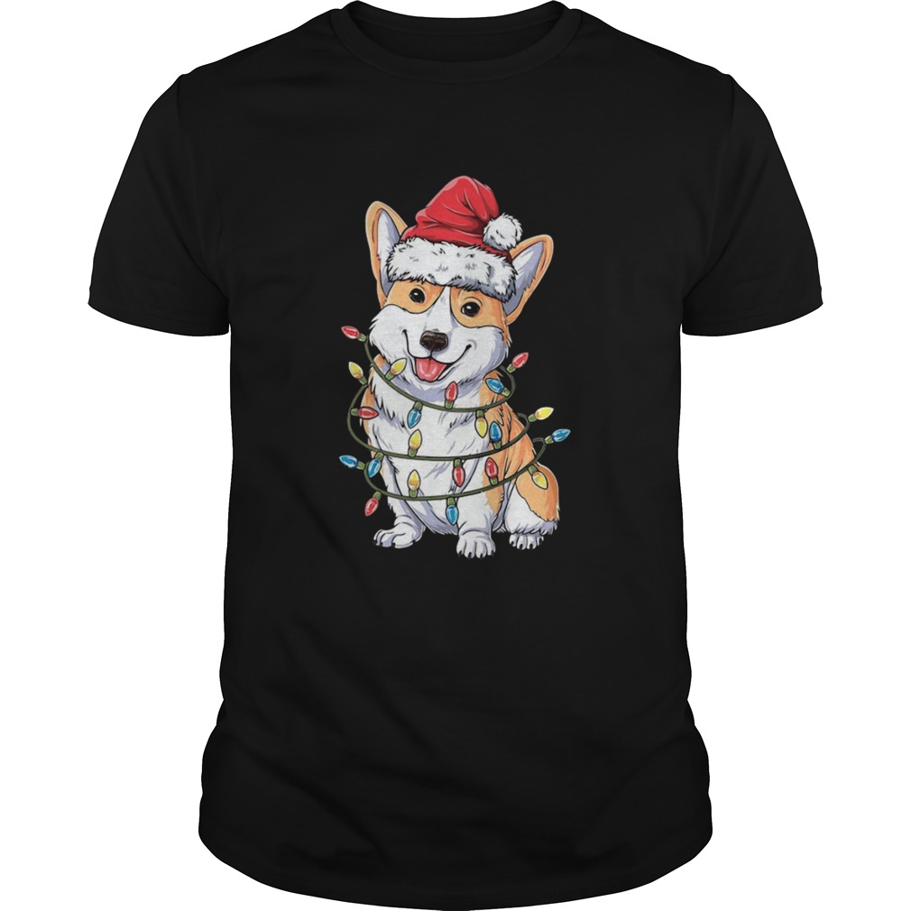Corgi Santa Hat Christmas Light shirt Corgi Santa Hat Christmas Light shirt