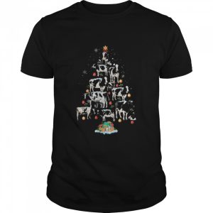 Cows christmas tree shirt