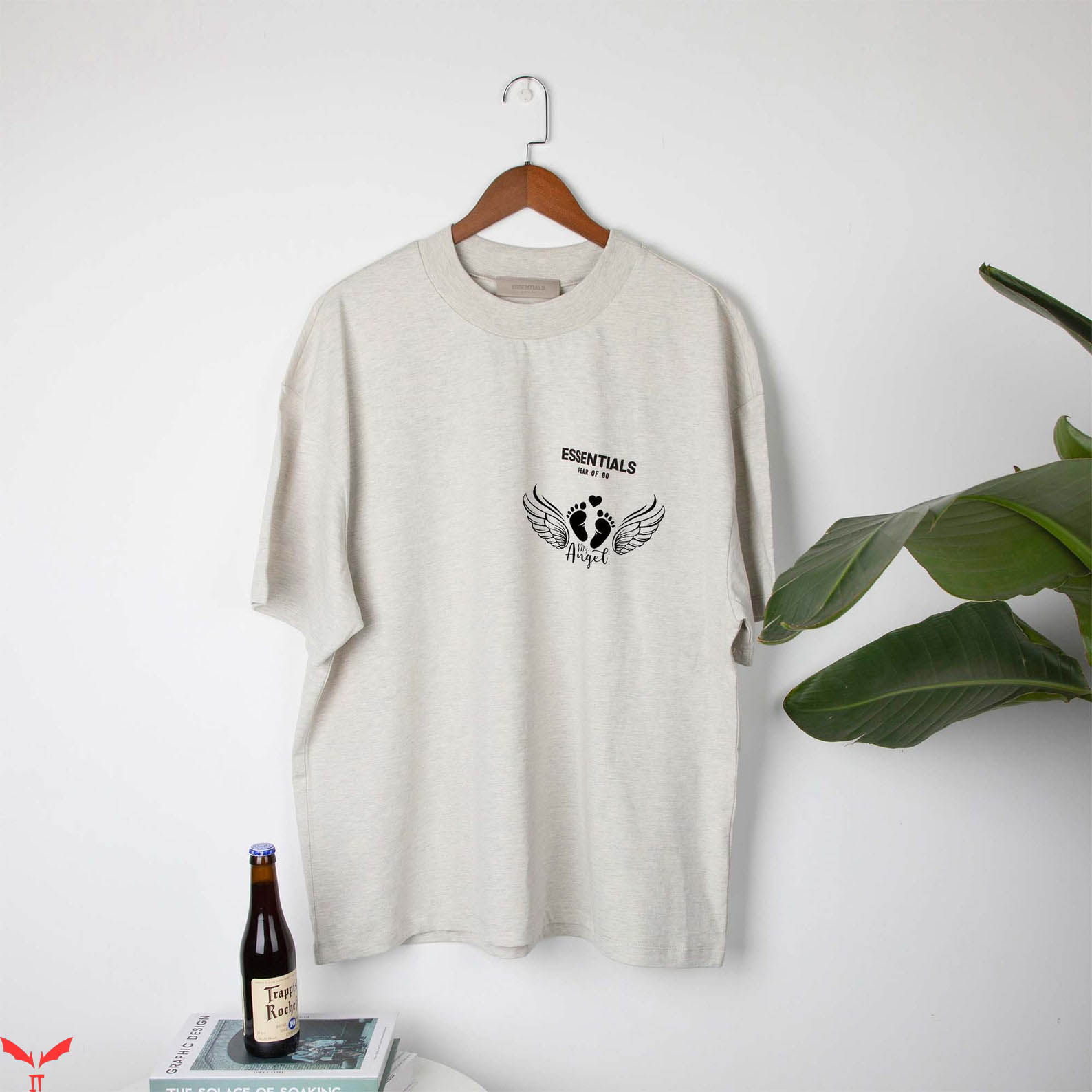 Cream Essentials T-Shirt The Foot Of Small Angel Tee Shirt Cream Essentials T-Shirt The Foot Of Small Angel Tee Shirt