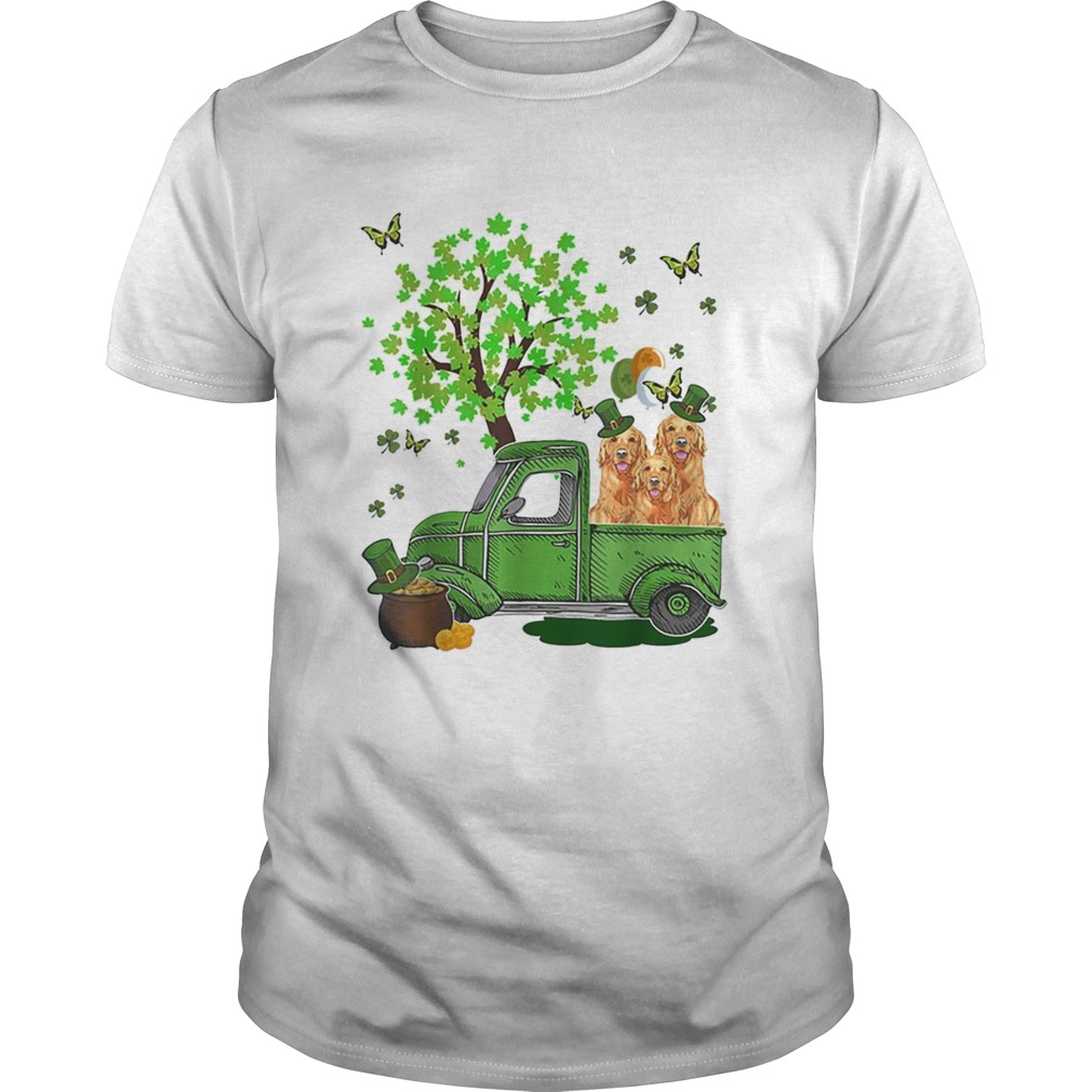 Cute Golden Retriever Truck St Patricks Day shirt Cute Golden Retriever Truck St Patricks Day shirt