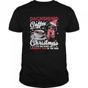 Dachshund Coffee Christmas It’s The Most Wonderful Time Of The Year shirt