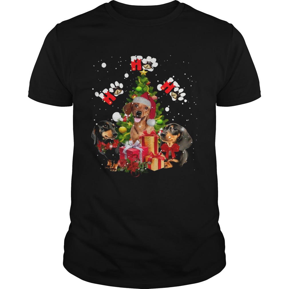 Dachshund Ho Ho Ho Christmas Tree shirt Dachshund Ho Ho Ho Christmas Tree shirt
