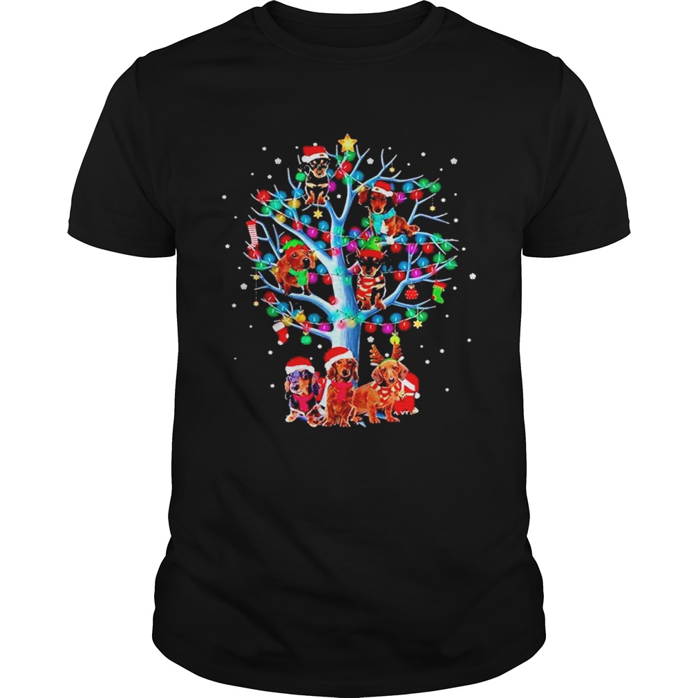 Dachshund Santa Tree Light Merry Christmas shirt Dachshund Santa Tree Light Merry Christmas shirt