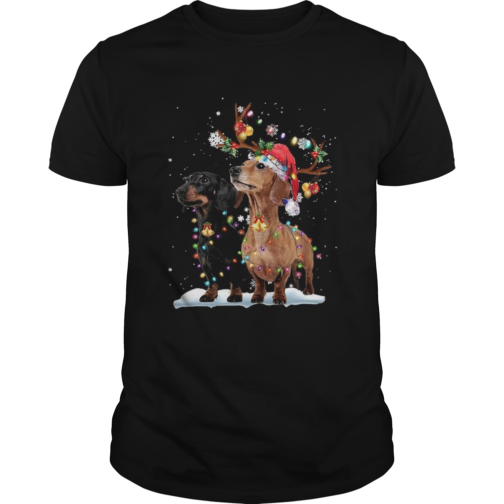 Dachshund Santa Xmas Merry Christmas Light shirt Dachshund Santa Xmas Merry Christmas Light shirt