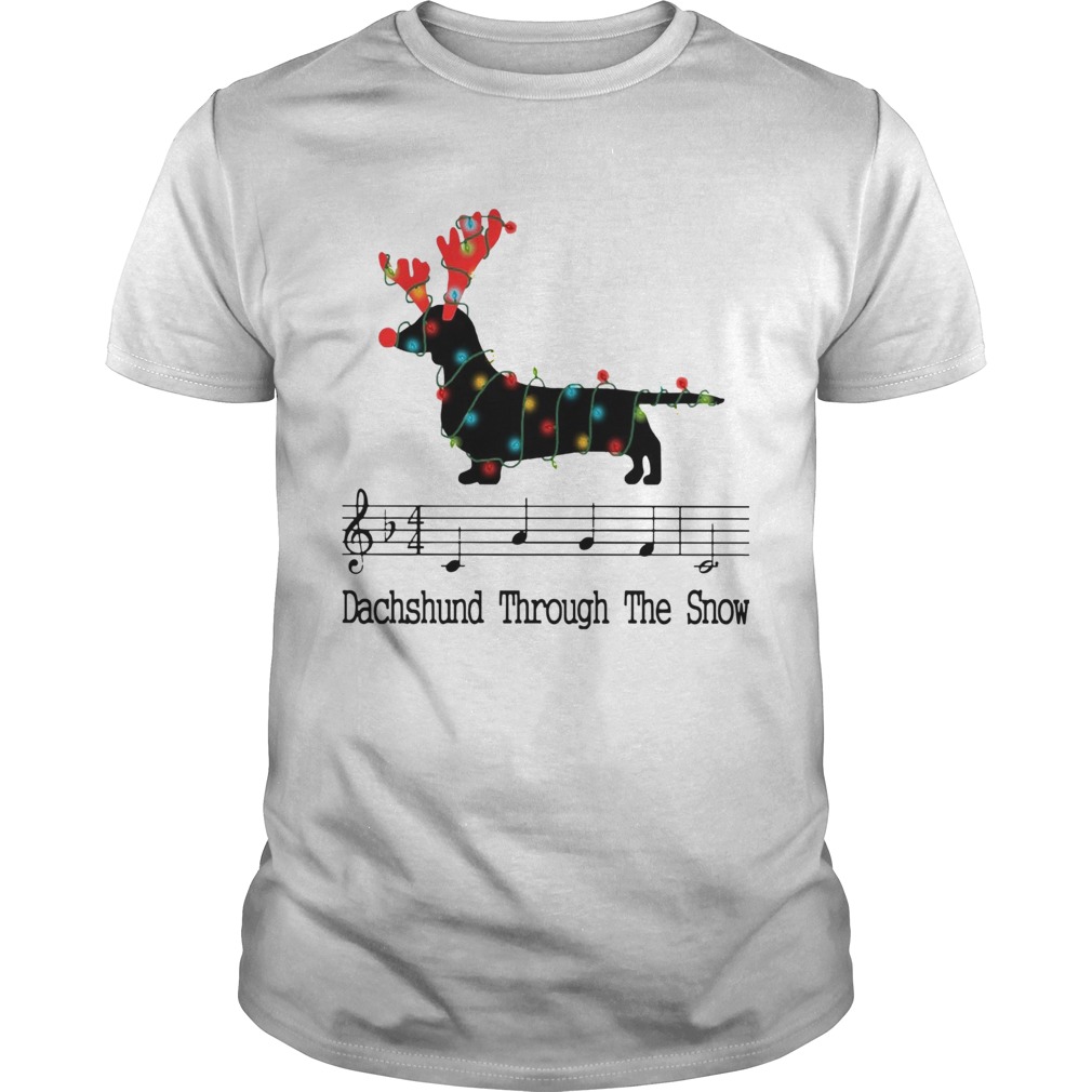 Dachshund Through The Snow Christmas Lights shirt Dachshund Through The Snow Christmas Lights shirt