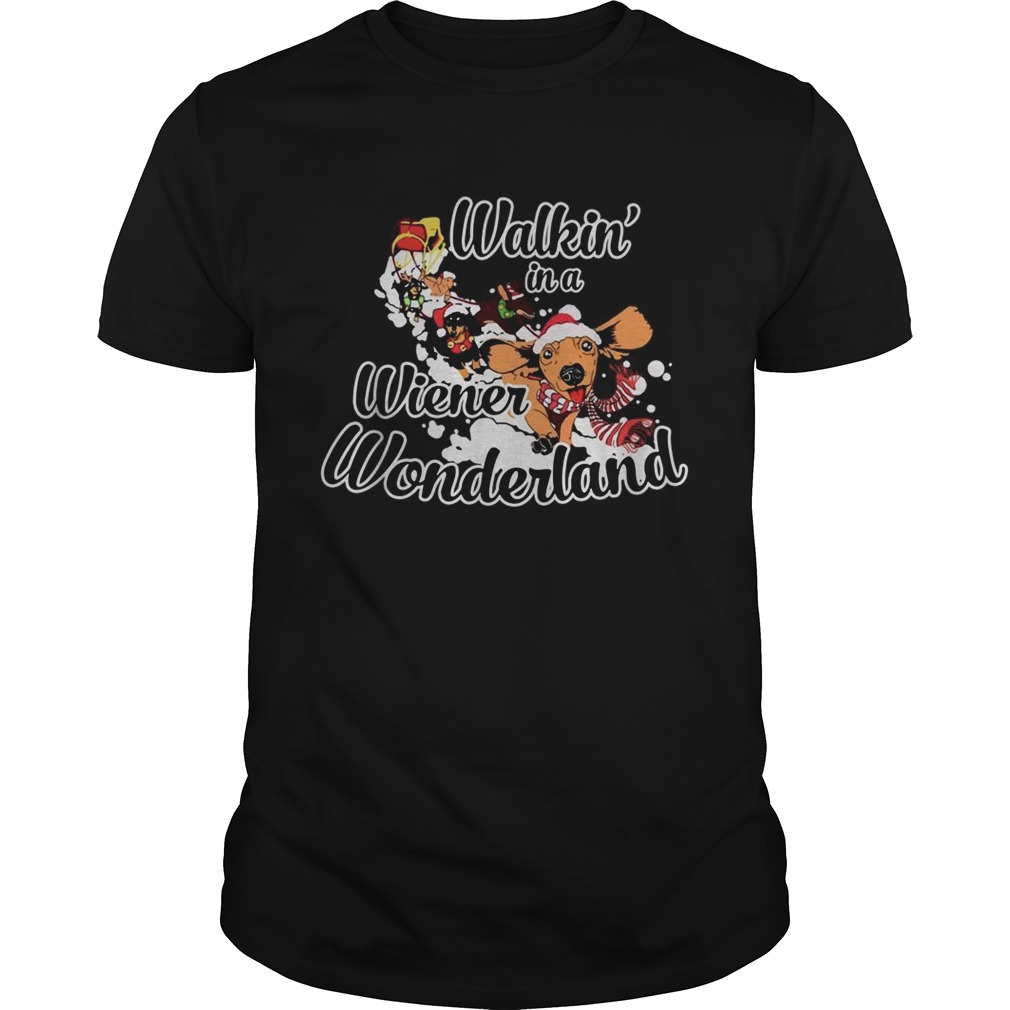 Dachshund Walkin’ In A Wiener Wonderland Christmas Shirt Dachshund Walkin’ In A Wiener Wonderland Christmas Shirt