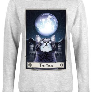 Deadly Tarot Felis The Moon Ladies Grey Sweatshirt