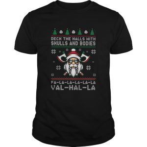Deck The Halls With Skulls And Bodies Ugly Christmas shirt