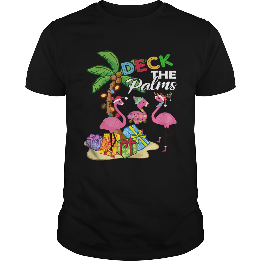 Deck The Palms Merry Flamingo Christmas shirt Deck The Palms Merry Flamingo Christmas shirt