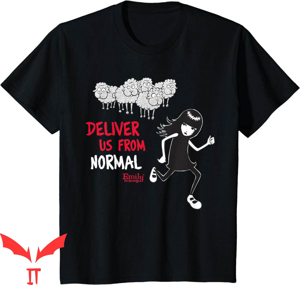 Deliver Us T-Shirt Emily The Strange Deliver Us From Normal Deliver Us T-Shirt Emily The Strange Deliver Us From Normal