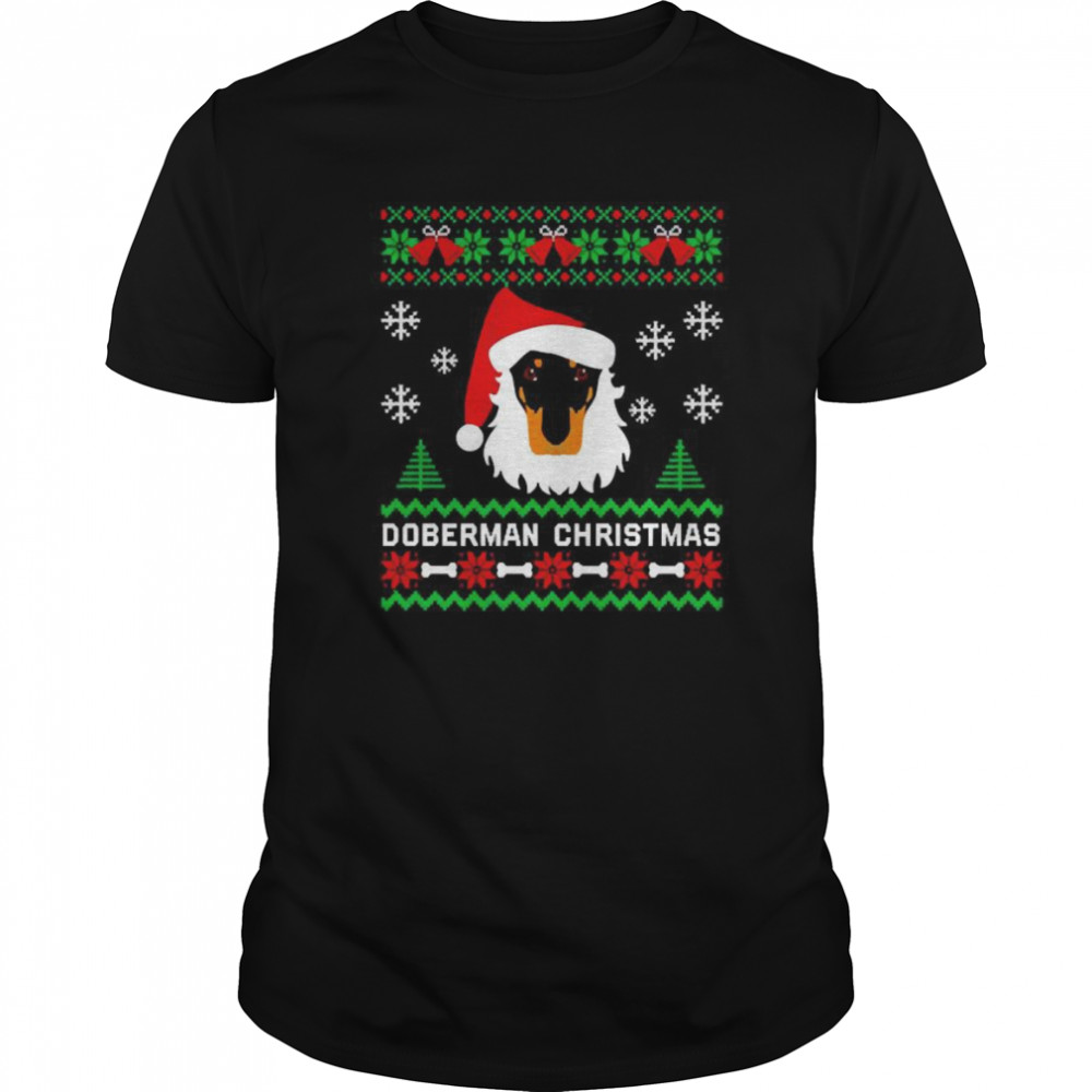 Doberman Dog Santa Christmas shirt Doberman Dog Santa Christmas shirt