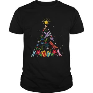 Dragonfly Christmas Tree Xmas Lover Gifts shirt