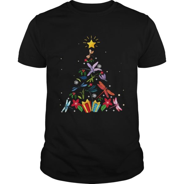 Dragonfly Christmas Tree Xmas Lover Gifts shirt