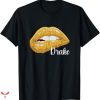 Drake T-shirt Gold Lips