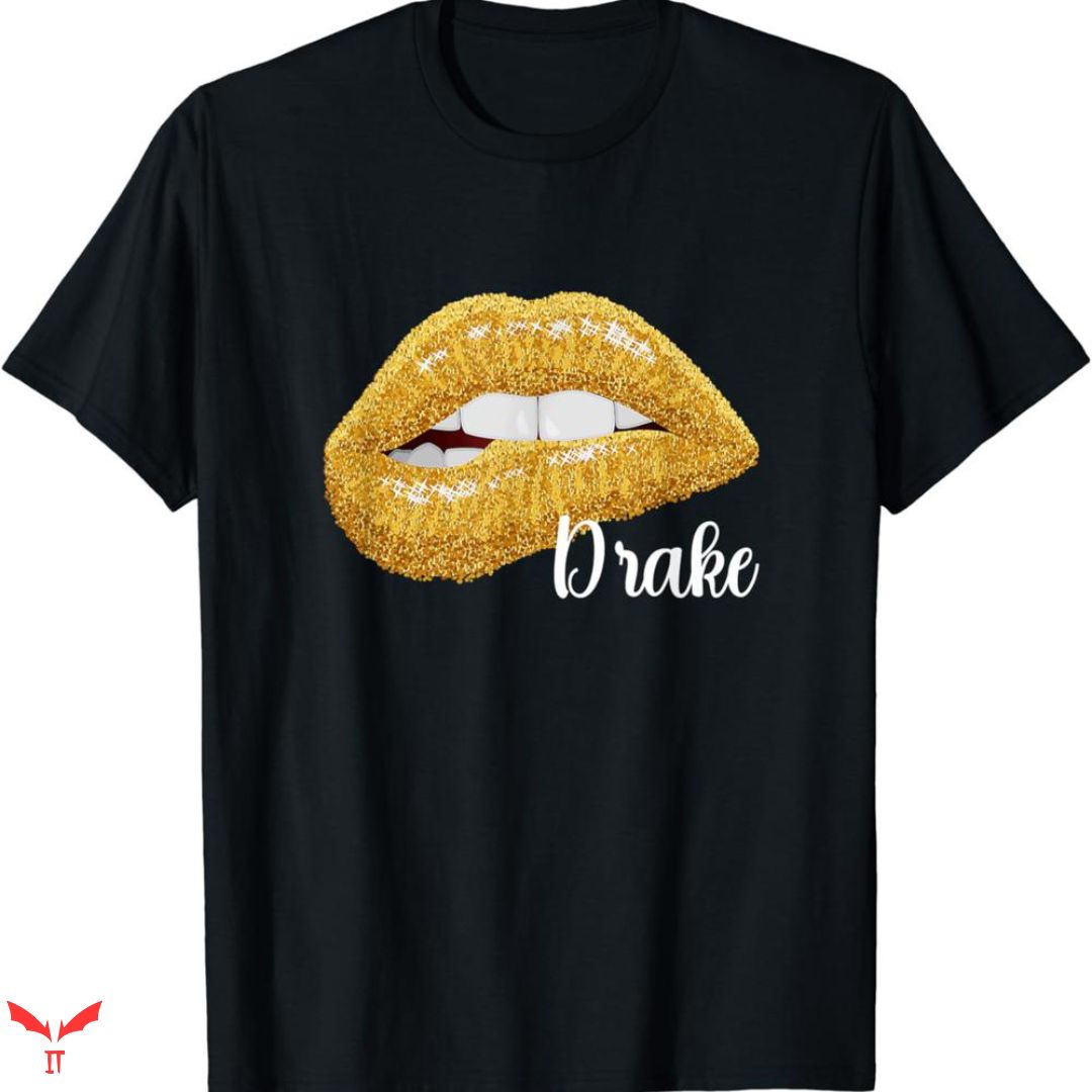 Drake T-shirt Gold Lips Drake T-shirt Gold Lips