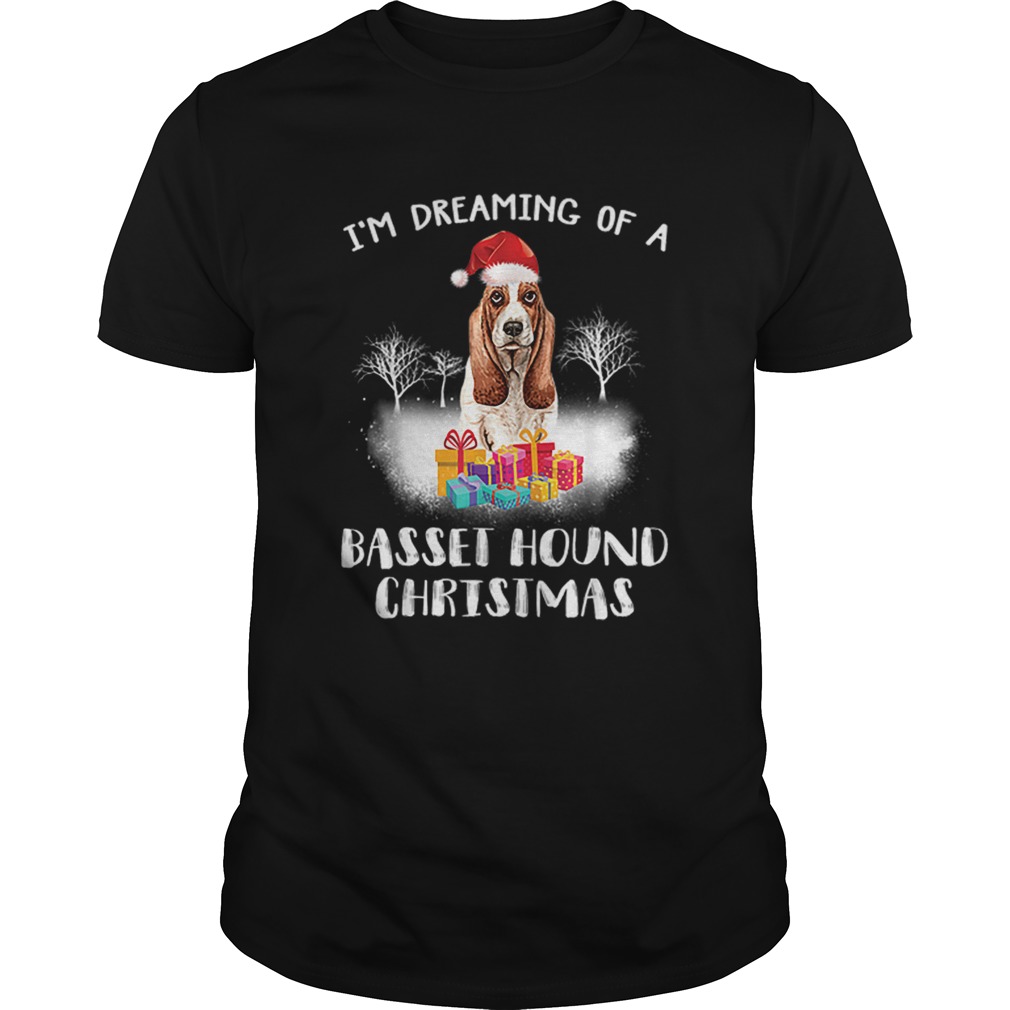 Dreaming Of A Basset Hound Christmas shirt Dreaming Of A Basset Hound Christmas shirt