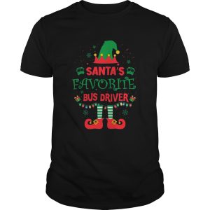 ELF Santas Favorite Bus Driver Merry Christmas t-shirt