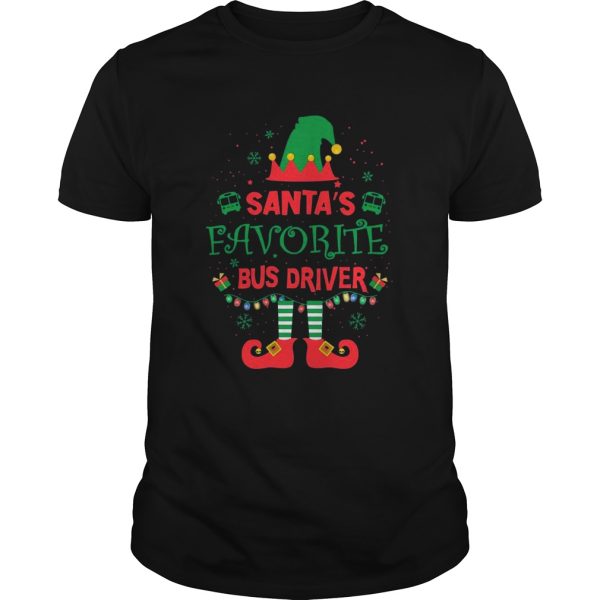 ELF Santas Favorite Bus Driver Merry Christmas t-shirt