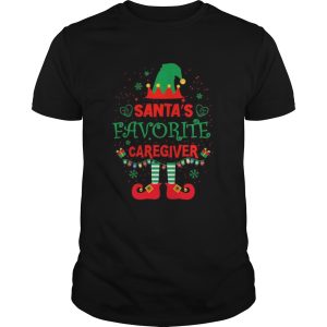 ELF Santas Favorite Caregiver Merry Christmas shirt