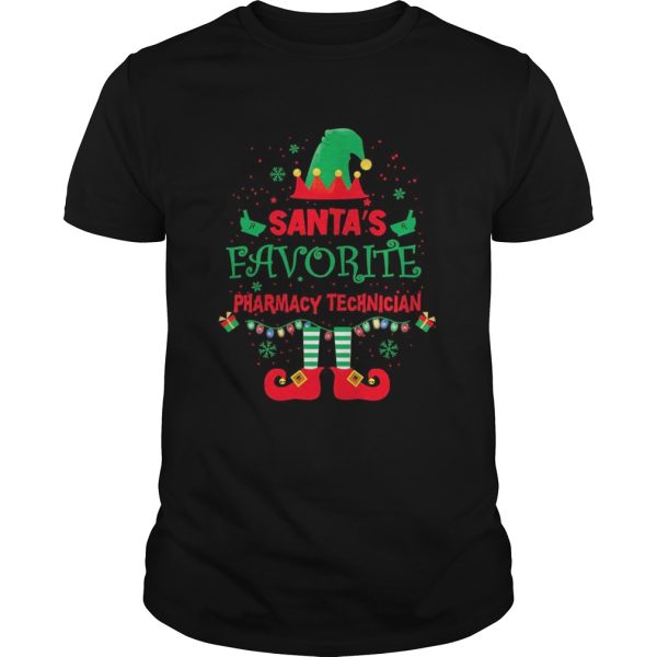 ELF Santas Favorite Pharmacy Technician Merry Christmas shirt