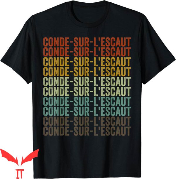 El Conde T-Shirt Conde Sur L’escaut Retro City Vintage