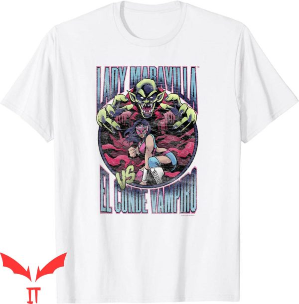 El Conde T-Shirt Lady Maravilla Vs El Conde Vampiro Neon