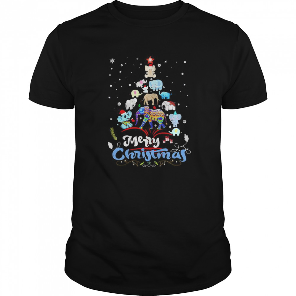 Elephant Snow Tree Merry Christmas shirt Elephant Snow Tree Merry Christmas shirt