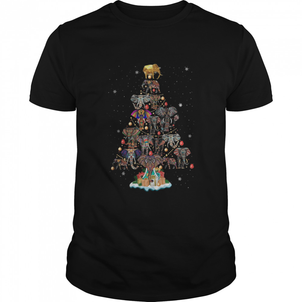 Elephants christmas tree shirt Elephants christmas tree shirt