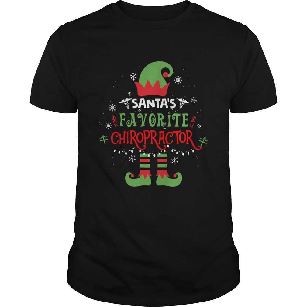 Elf Christmas Santas Favorite Chiropractor shirt Elf Christmas Santas Favorite Chiropractor shirt