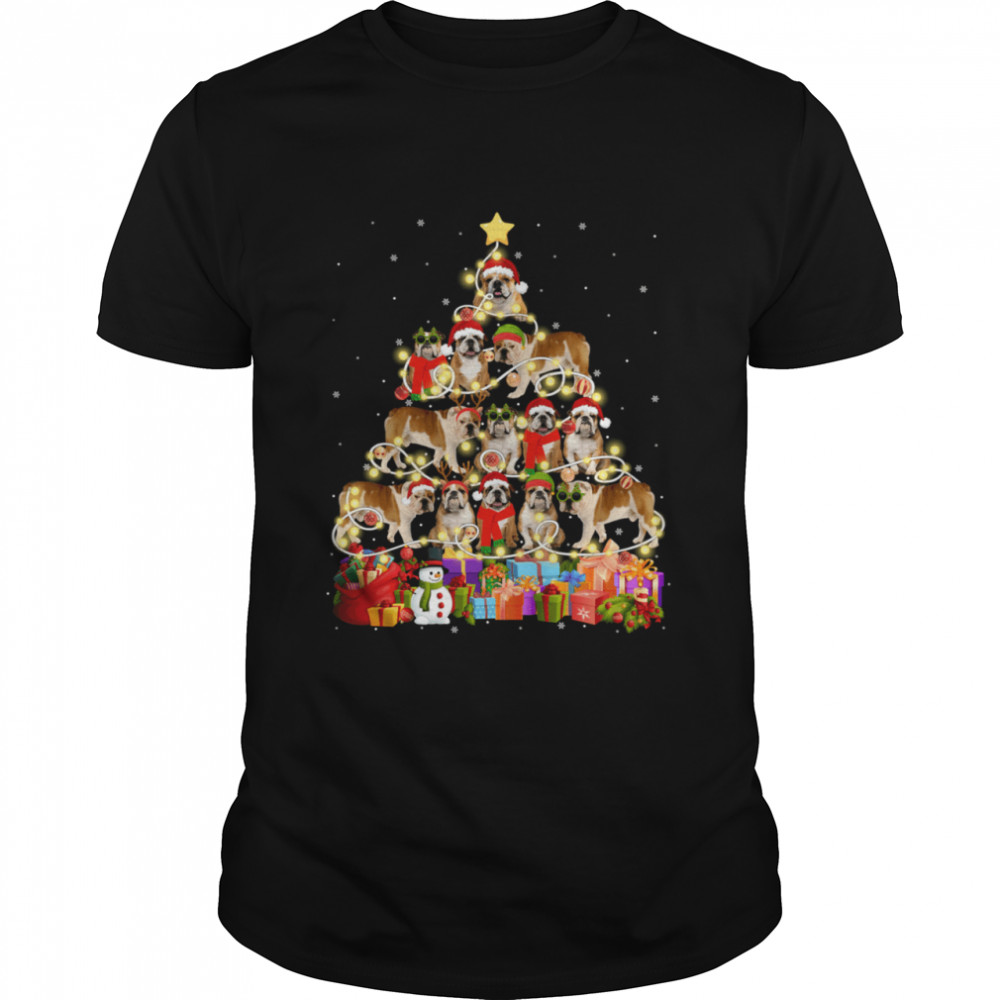 English Bulldog Christmas Tree Pet Dog shirt English Bulldog Christmas Tree Pet Dog shirt