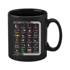 F1 2023 Calendar Mug Formula 1 Racing Mugs Gift Lover