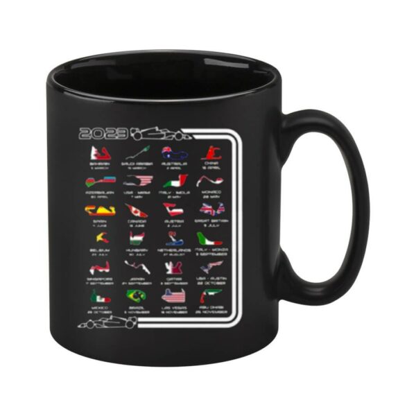 F1 2023 Calendar Mug Formula 1 Racing Mugs Gift Lover