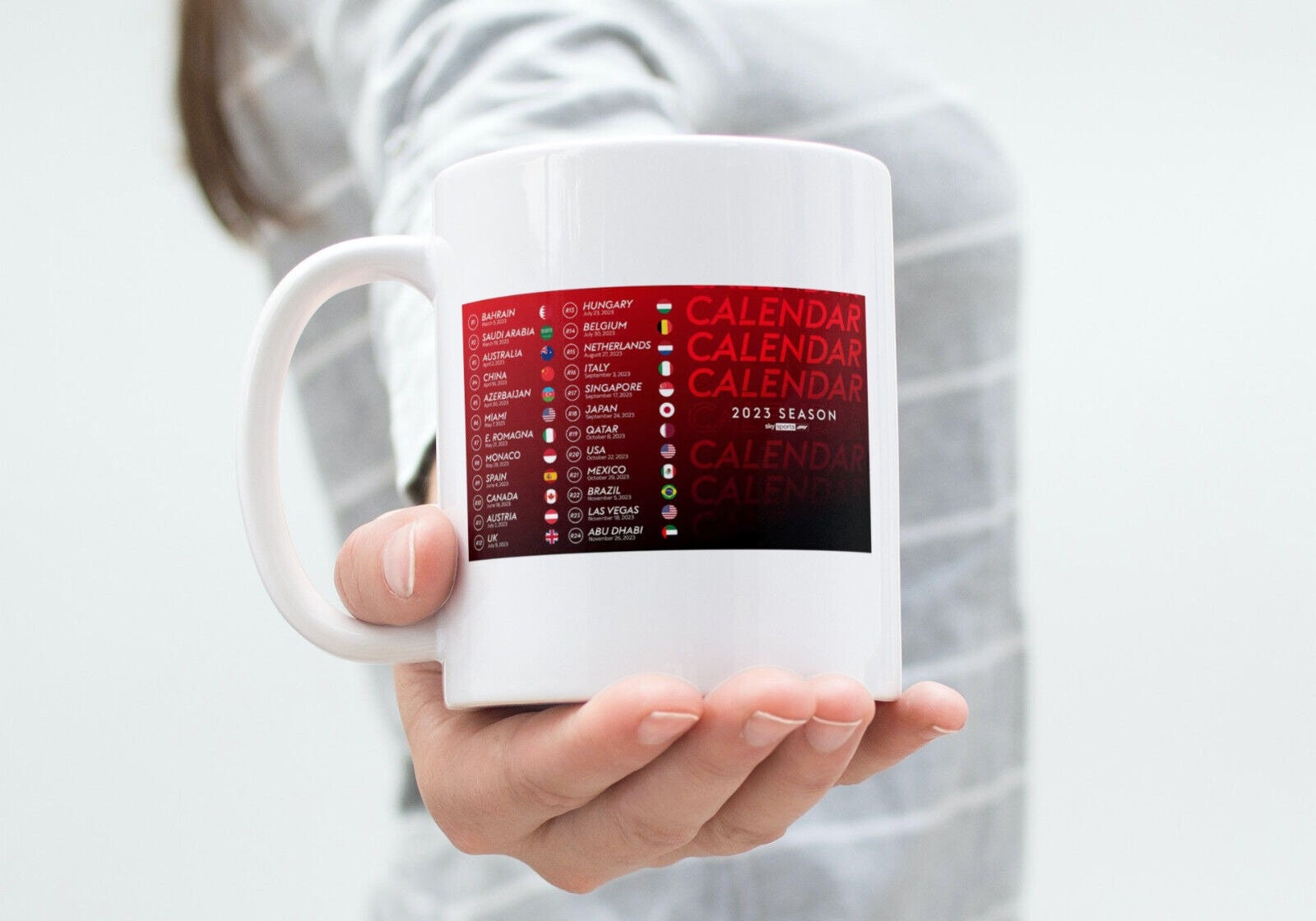 F1 2023 Calendar Racing Mug F1 2023 Calendar Racing Mug