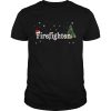 Firefighter Christmas Santa Hat Holiday T-Shirt